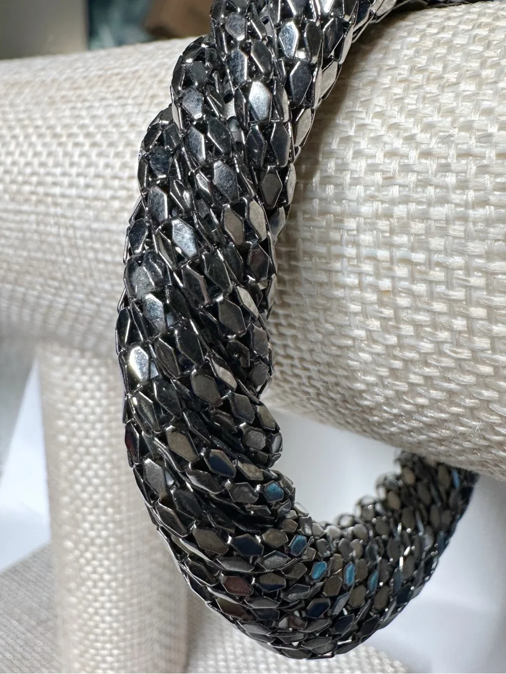 Silver Chain Wrapped Bangle Bracelet -  Women Jewelry